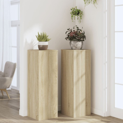 Suporturi Plante Lemn Stejar Sonoma - 2 buc, 100cm