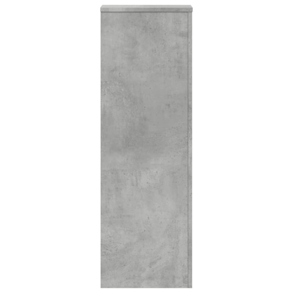 Suporturi Plante Gri Beton - 2 buc, Lemn Prelucrat 33x33x100 cm