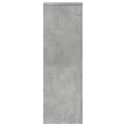 Suporturi Plante Gri Beton - 2 buc, Lemn Prelucrat 33x33x100 cm