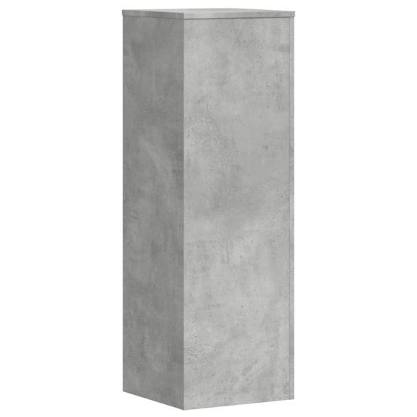 Suporturi Plante Gri Beton - 2 buc, Lemn Prelucrat 33x33x100 cm