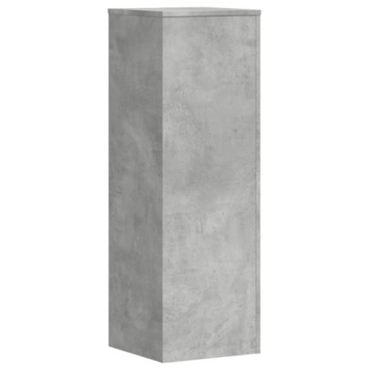 Suporturi Plante Gri Beton - 2 buc, Lemn Prelucrat 33x33x100 cm