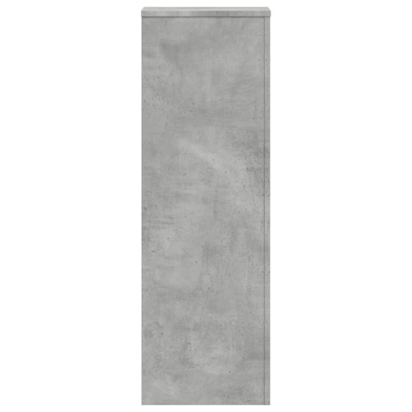 Suporturi Plante Gri Beton - 2 buc, Lemn Prelucrat 33x33x100 cm