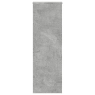 Suporturi Plante Gri Beton - 2 buc, Lemn Prelucrat 33x33x100 cm