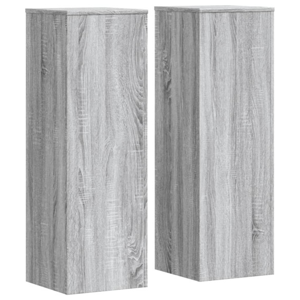Suporturi Plante Gri Sonoma - 2 buc, Lemn Prelucrat 33x33x100cm Suporturi Plante Gri Sonoma - 2 buc, Lemn Prelucrat 33x33x100cm