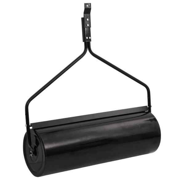 Tăvălug Aerator Gazon cu Cleme - Negru, 63L - Fier