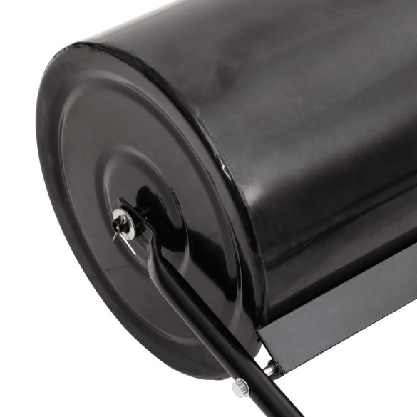 Tăvălug Aerator Gazon cu Cleme - Negru, 63L - Fier