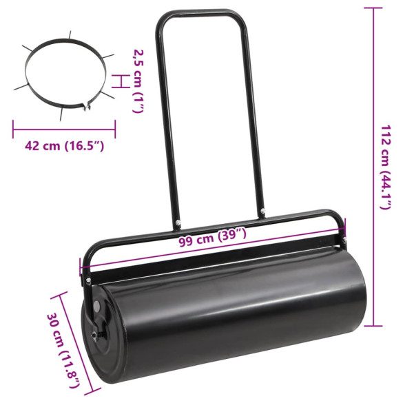 Tăvălug Aerator Gazon 63L cu Cleme - Livrare Gratuită