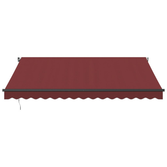 Copertină retractabilă manuală cu LED-uri - Vișiniu 400x300 cm