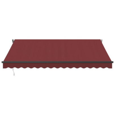 Copertină retractabilă manuală cu LED-uri - Vișiniu 400x300 cm