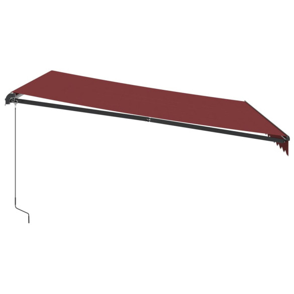 Copertină retractabilă manuală cu LED-uri - Vișiniu 400x300 cm