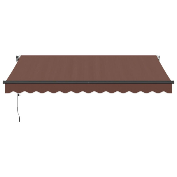 Copertină Retractabilă Automată cu LED-uri - Maro 350x250 cm