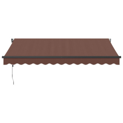 Copertină Retractabilă Automată cu LED-uri - Maro 350x250 cm
