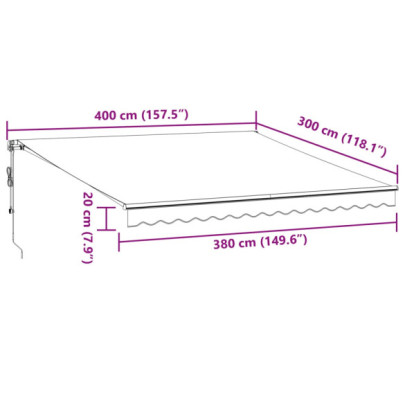 Copertină Automată Retractabilă Maro 400x300 cm