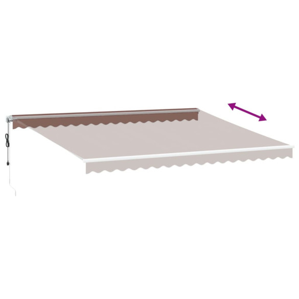 Copertină Automată Retractabilă Maro 450x300 cm | Livrare Gratuită