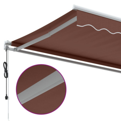 Copertină Automată Retractabilă Maro 450x300 cm | Livrare Gratuită