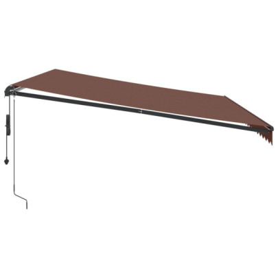 Copertină Automată Retractabilă Maro 500x300 cm | Livrare Gratuită