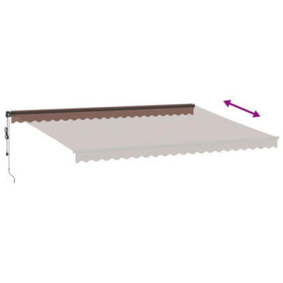 Copertină Automată Retractabilă Maro 500x300 cm | Livrare Gratuită