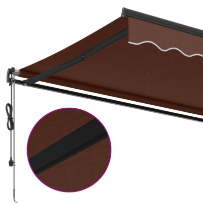 Copertină Automată Retractabilă Maro 500x300 cm | Livrare Gratuită