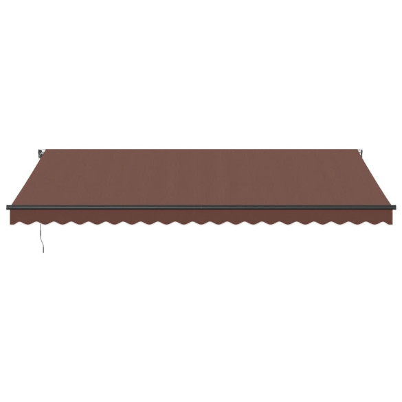 Copertină Retractabilă Automată cu LED-uri - Maro 500x300 cm