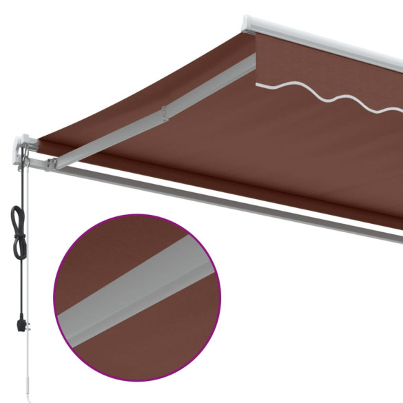 Copertină Automată Retractabilă Maro 600x300 cm