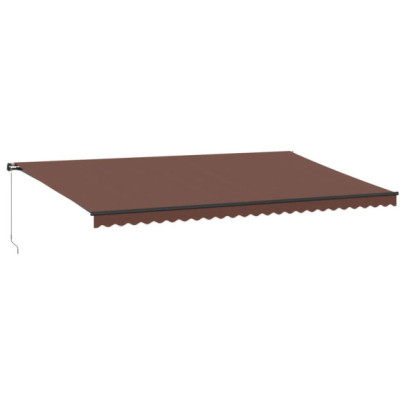 Copertină Retractabilă Manuală Maro 600x300 cm | Livrare Gratuită