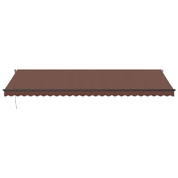 Copertină Retractabilă Manuală Maro 600x300 cm | Livrare Gratuită