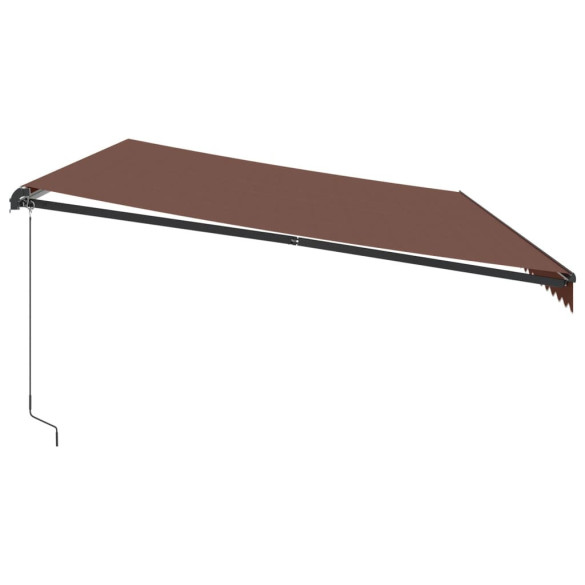 Copertină Retractabilă Manuală Maro 600x300 cm | Livrare Gratuită