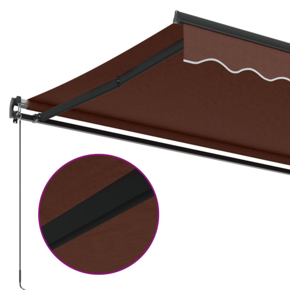 Copertină Retractabilă Manuală Maro 600x300 cm | Livrare Gratuită