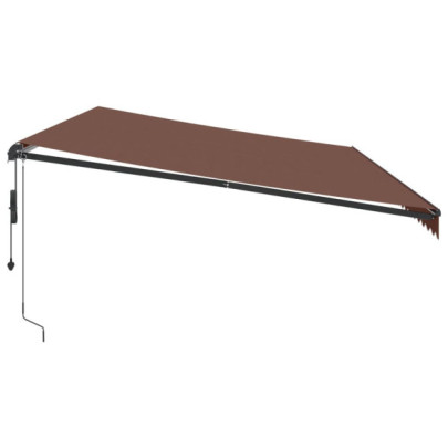 Copertină Automată Retractabilă Maro 600x300 cm | Livrare Gratuită