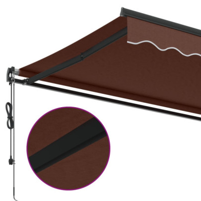 Copertină Automată Retractabilă Maro 600x300 cm | Livrare Gratuită