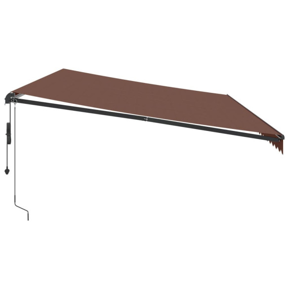 Copertină Retractabilă Automată cu LED-uri - Maro 600x300 cm