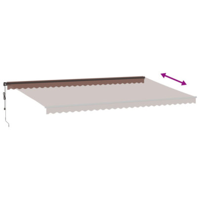 Copertină Retractabilă Automată cu LED-uri - Maro 600x300 cm