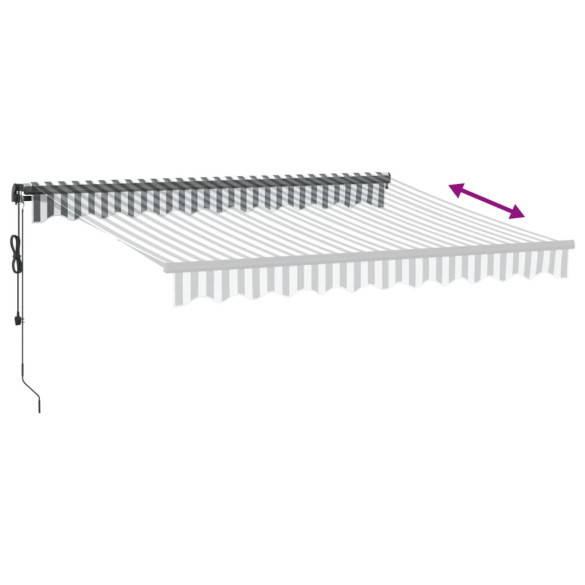 Copertină automată retractabilă - Antracit/Alb - 300x250 cm