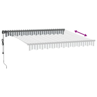 Copertină automată retractabilă - Antracit/Alb - 300x250 cm