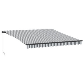 Copertină retractabilă manual cu LED 400x300cm - Antracit/Alb 2