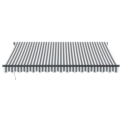 Copertină retractabilă manual cu LED 400x300cm - Antracit/Alb