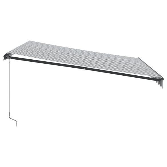 Copertină retractabilă manual cu LED 400x300cm - Antracit/Alb