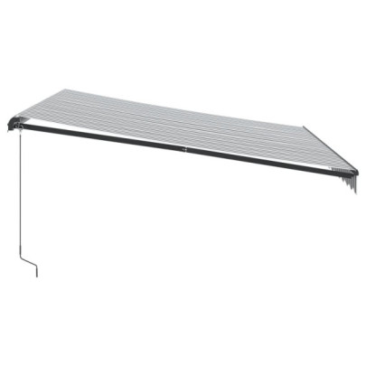 Copertină retractabilă manual cu LED 400x300cm - Antracit/Alb