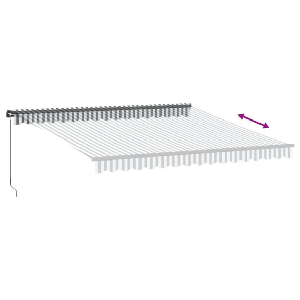 Copertină retractabilă manual cu LED 400x300cm - Antracit/Alb