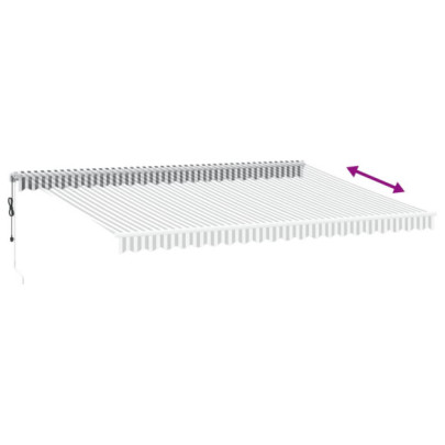 Copertină Automată Retractabilă 5x3m - Antracit/Alb | Livrare Gratuită