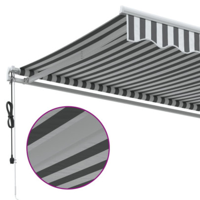 Copertină Automată Retractabilă 5x3m - Antracit/Alb | Livrare Gratuită