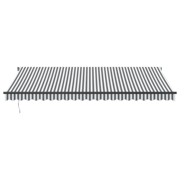 Copertină retractabilă manual 5x3m - Antracit/Alb - Livrare gratuită