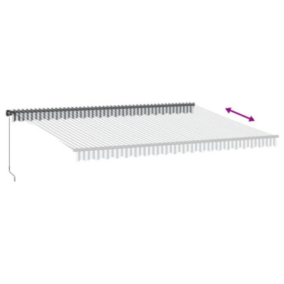 Copertină Retractabilă Manuală cu LED - 500x300 cm