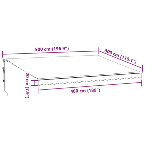 Copertină Automată Retractabilă 5x3m - Livrare Gratuită