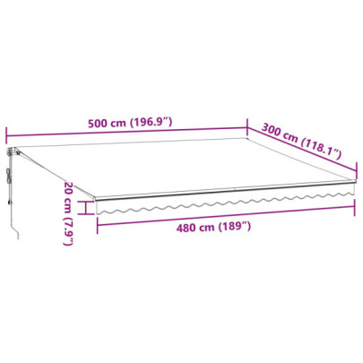 Copertină Automată Retractabilă 5x3m - Livrare Gratuită