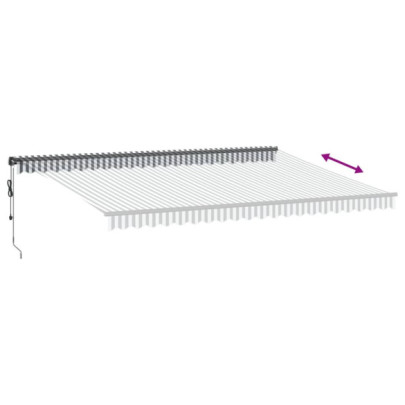 Copertină automată cu LED și senzor vânt - 500x300 cm