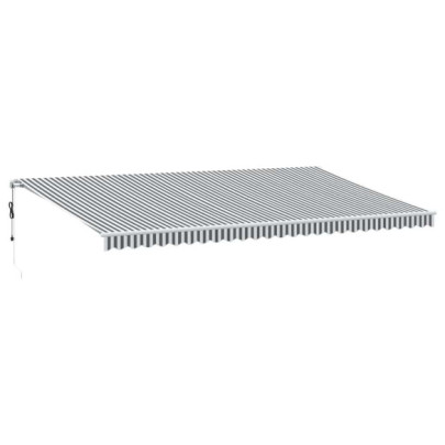 Copertină Retractabilă Automată 6x3m - Antracit/Alb - Livrare Gratuită