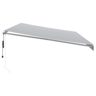 Copertină Retractabilă Automată 6x3m - Antracit/Alb - Livrare Gratuită