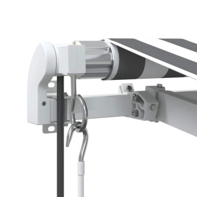 Copertină Retractabilă Automată 6x3m - Antracit/Alb - Livrare Gratuită