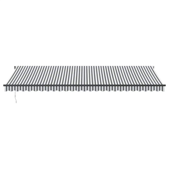 Copertină retractabilă manual - antracit/alb - 600x300 cm